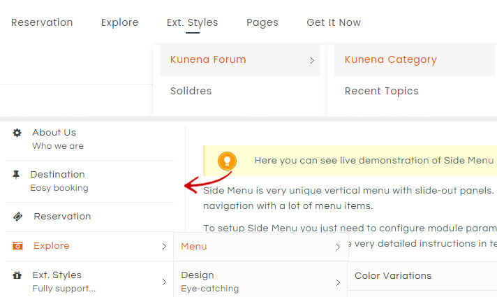 Menu Styles